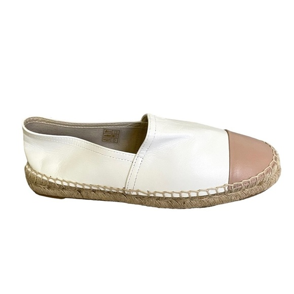 Aldo Leather Slip-On Espadrilles Shoes Made In Spain  White Tan 8.5 - Picture 5 of 16